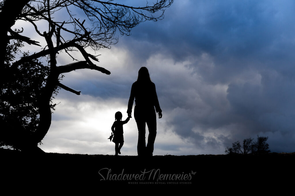 Angel baby Family session, Shadowed Memories family photo with lost baby Miscarriage or stillbirth family photo changes by Dasja Dijkstra from the Netherlands Schaduwfoto
