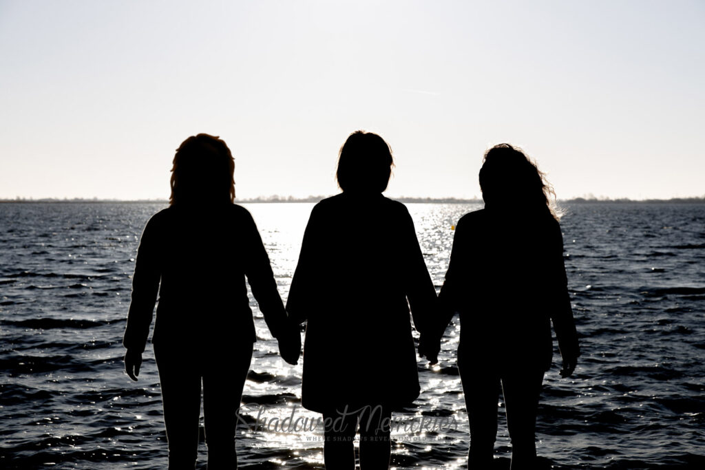 Shadowed Memories family photo with lost baby Miscarriage or stillbirth family photo changes by Dasja Dijkstra from the Netherlands Schaduwfoto